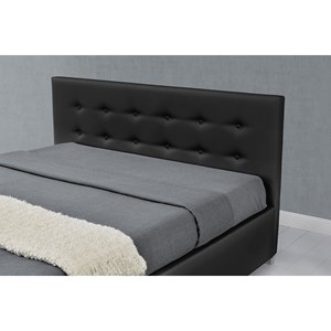Newington lit coffre 140 x 190 cm noir