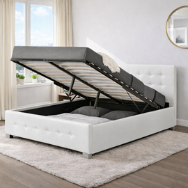 Newington lit coffre 160 x 200 cm blanc