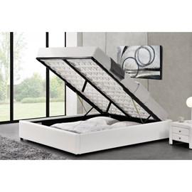 Kennington lit coffre 140 x 190 cm blanc