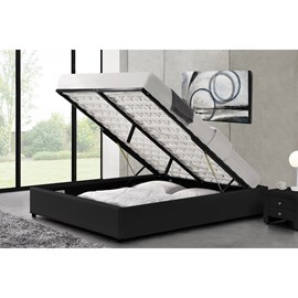 Kennington lit coffre 160 x 200 cm noir