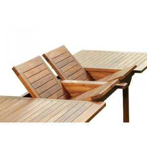 Lubok table rectangulaire 8 chaises et 2 fauteuils en teck huilé