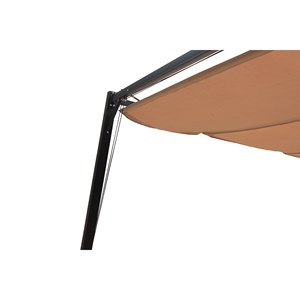 Tusa pergola autoportante 3 x 4m avec toile en polyester taupe