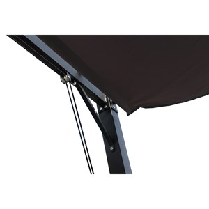 Tusa pergola autoportante 3 x 4 m en acier avec toile grise