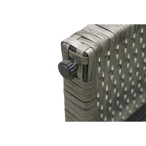 Moorea salon de jardin d'angle 8 places en résine gris & marron