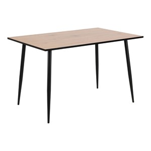 Mira table à manger 4 personnes bois et noir 120cm