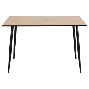 Mira table à manger 4 personnes bois et noir 120cm