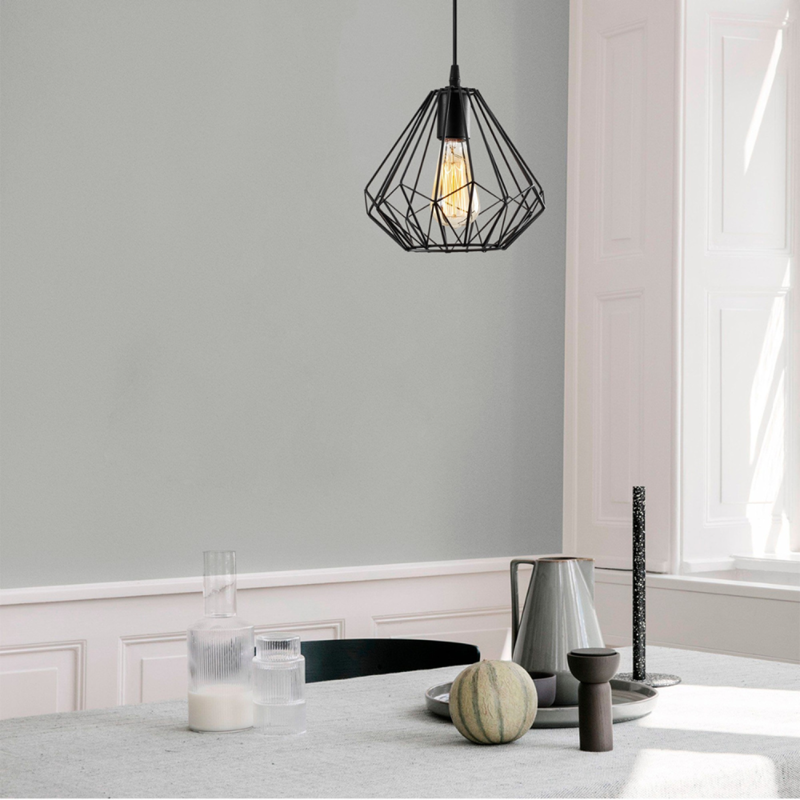 Lea suspension filaire noire en métal