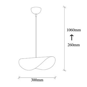 Salome suspension filaire blanche et dorée en métal