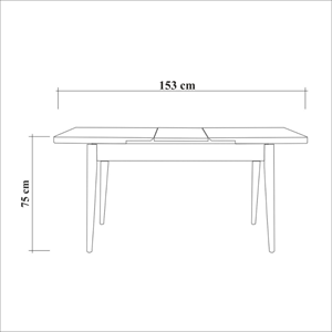 Santi table extensible bois - max 6 personnes