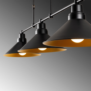 Erika suspension industreille noire 3 ampoules