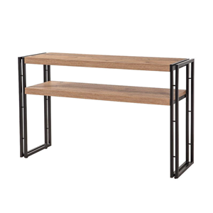 Hanko console style industriel - bois et noir - 140 cm