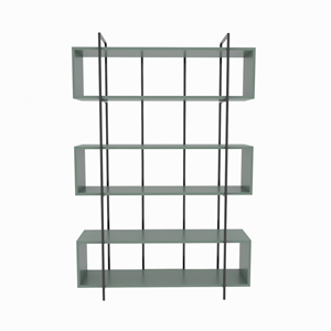 Luli bibliothèque contemporaine vert 180cm