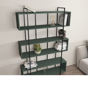 Luli bibliothèque contemporaine vert 180cm