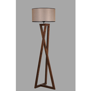 Chloe lampadaire design bois et tissu