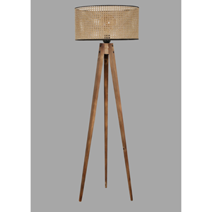 Romane lampadaire design en bois 153cm