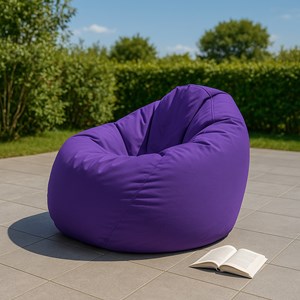Ohau pouf poire d'extérieur 130x115cm violet