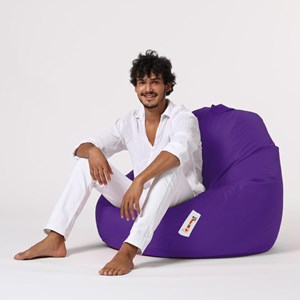 Ohau pouf poire d'extérieur 130x115cm violet