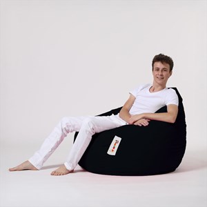 Ohau pouf poire d'extérieur 130x115cm noir
