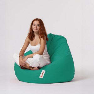 Ohau pouf poire d'extérieur 130x115cm turquoise