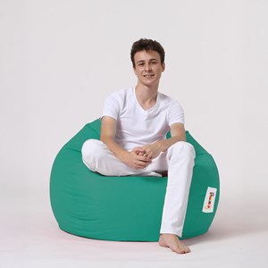 Ohau pouf poire d'extérieur 130x115cm turquoise