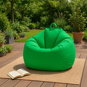 Ohau pouf poire d'extérieur 130x115cm vert