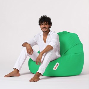 Ohau pouf poire d'extérieur 130x115cm vert
