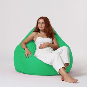 Ohau pouf poire d'extérieur 130x115cm vert