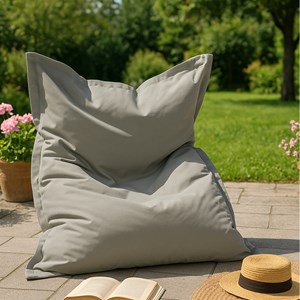 Moku pouf rectangulaire d'extérieur xxl 180x140cm gris