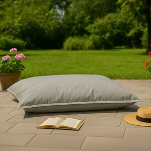 Moku pouf rectangulaire d'extérieur xxl 180x140cm gris