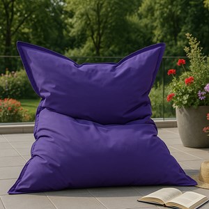 Moku pouf rectangulaire d'extérieur xxl 180x140cm violet