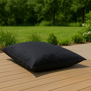 Moku pouf rectangulaire d'extérieur xxl 180x140cm noir