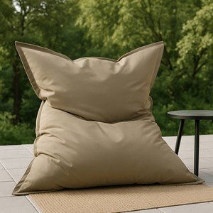 Moku pouf rectangulaire d'extérieur xxl 180x140cm taupe