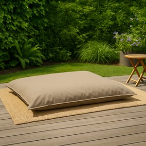 Moku pouf rectangulaire d'extérieur xxl 180x140cm taupe