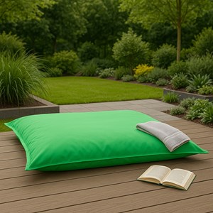 Moku pouf rectangulaire d'extérieur xxl 180x140cm vert