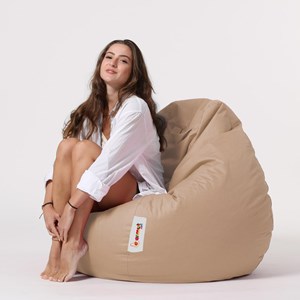 Ohau pouf poire d'extérieur 130x115cm taupe