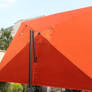 Cesare bundle parasol 3x4m déporté rotatif terracotta + housse