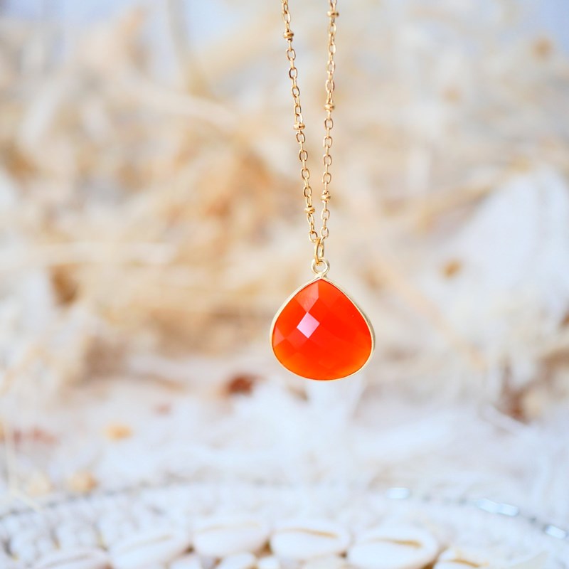 Collier justine cornaline