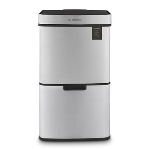 Poubelle de tri à capteur 64l, inox edition - n°1010