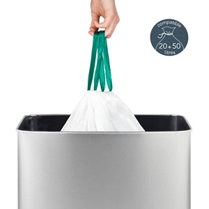 Poubelle de tri à capteur 64l, inox edition - n°1010