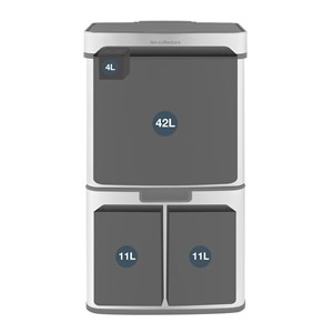 Poubelle de tri à capteur 64l, inox edition - n°1010