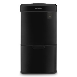 Poubelle de tri à capteur 69l, black edition - n°1015