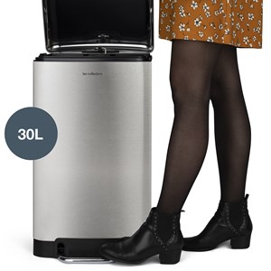 Poubelle à pédale 30l, inox edition - n°712