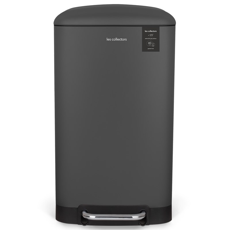 Poubelle à pédale 40l, gris anthracite edition - n°831
