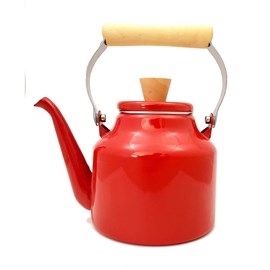 Théière émaillée tangci  ou blanc  rouge