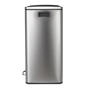 Poubelle de tri à pédale 2 x 30l, inox edition - n°904