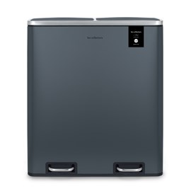 Poubelle de tri à pédale 2 x 30l, blue grey edition - n°906