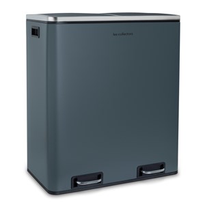 Poubelle de tri à pédale 2 x 30l, blue grey edition - n°906