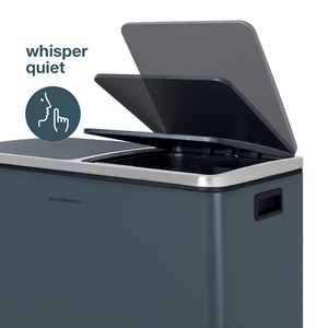 Poubelle de tri à pédale 2 x 30l, blue grey edition - n°906