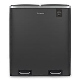 Poubelle à pédale 2 x 30l, grey edition - n°916