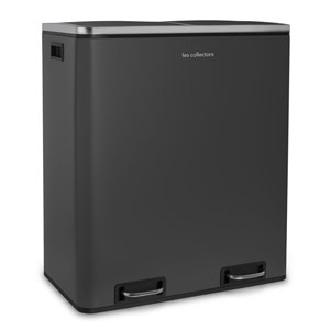 Poubelle à pédale 2 x 30l, grey edition - n°916